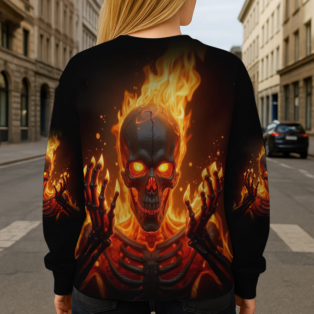 Mon Give AF est cassé - T-shirt personnalisé tête de mort sur toute la surface