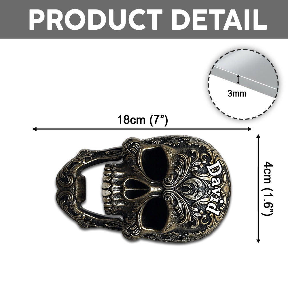 Ouvre-bouteille tête de mort stylée - Ouvre-bouteille de bière personnalisé 