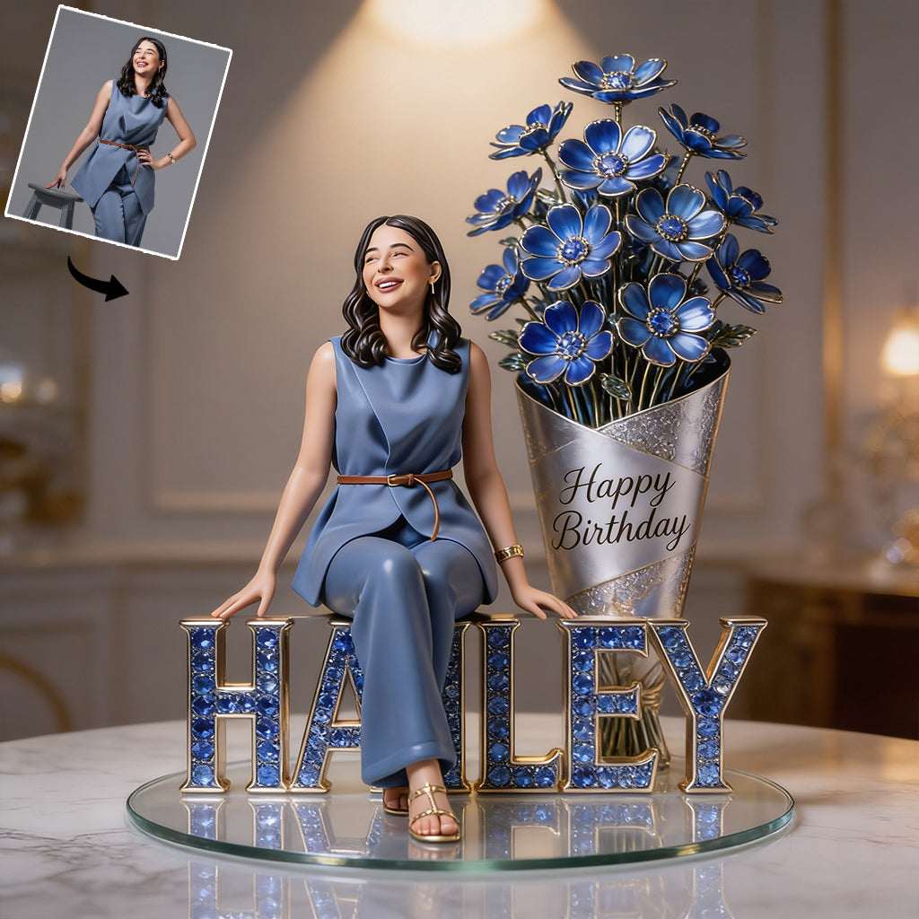 Custom Any Photo Perfect Birthday Gift - Personalized Birthday Custom Shaped Acrylic Plaque