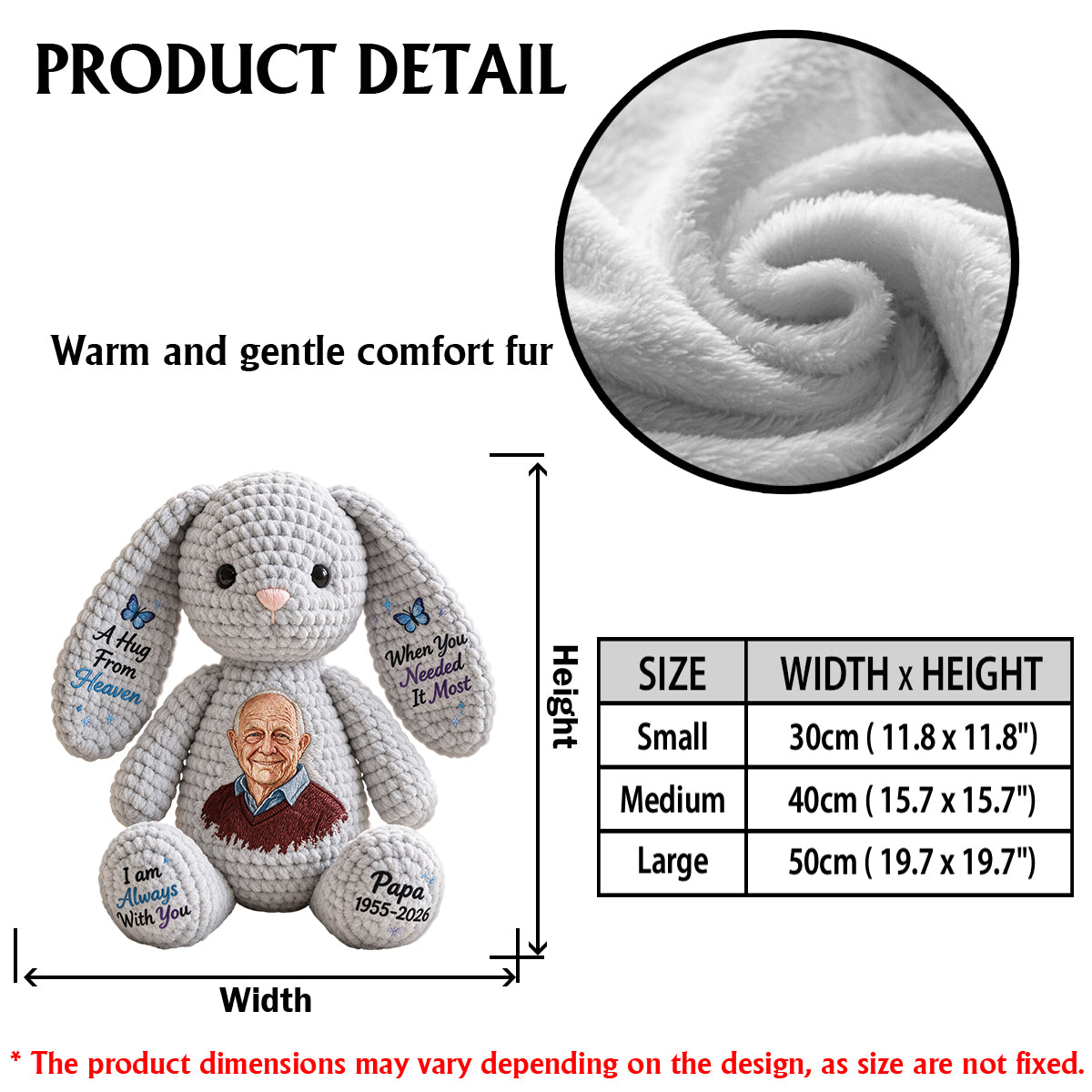 Memorial Sympathy Gifts For Loss Of Loved One - Personalized Memorial Premium Faux Fur Pillow