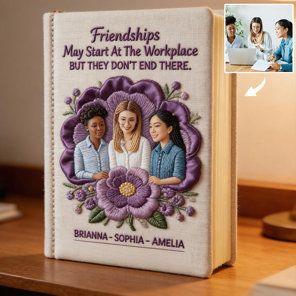 Custom From Photo, Flower - Personalized Colleague Leather Journal