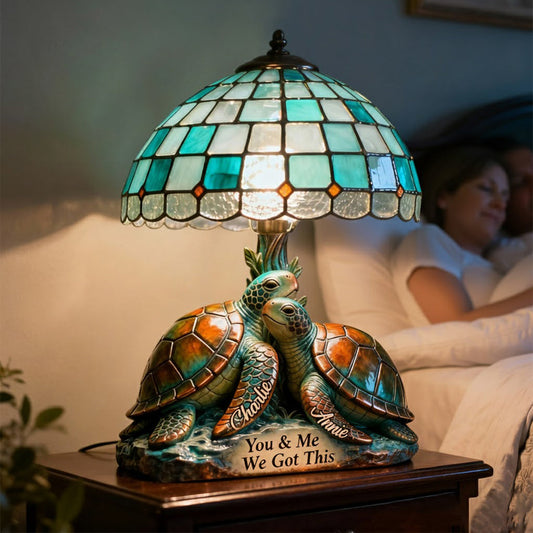 You & Me We Got This - Personalized Turtle Acrylic LED Night Light