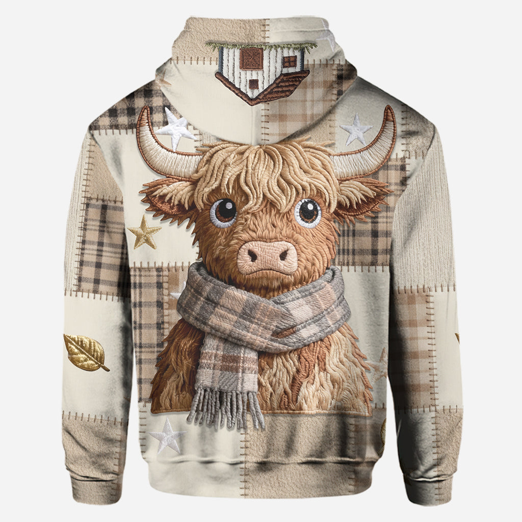Vache mignonne - Sweat à capuche et legging personnalisés vache des Highlands
