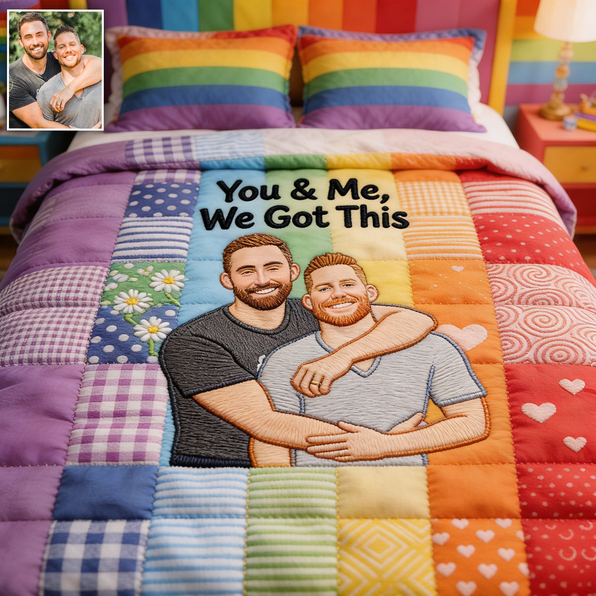 Vous & Moi, Nous Gérons Cela - Ensemble de Couettes LGBT Personnalisé