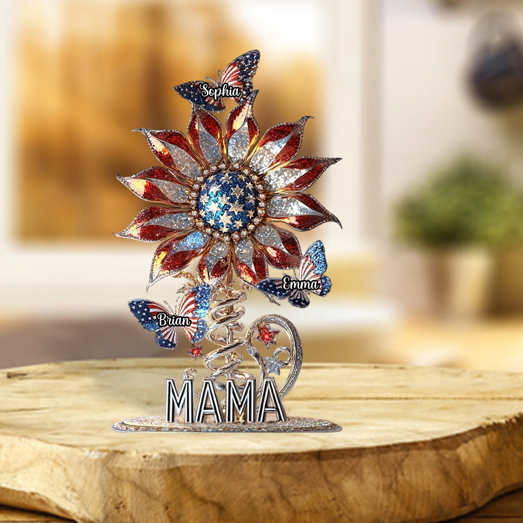 Meilleure maman du monde - Plaque acrylique personnalisée « Mère » en forme de carte de vœux