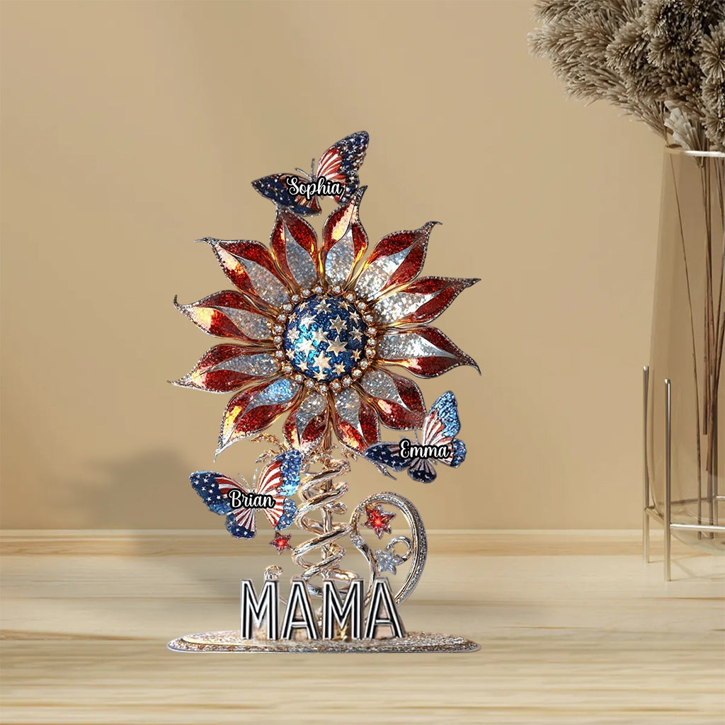 Meilleure maman du monde - Plaque acrylique personnalisée « Mère » en forme de carte de vœux