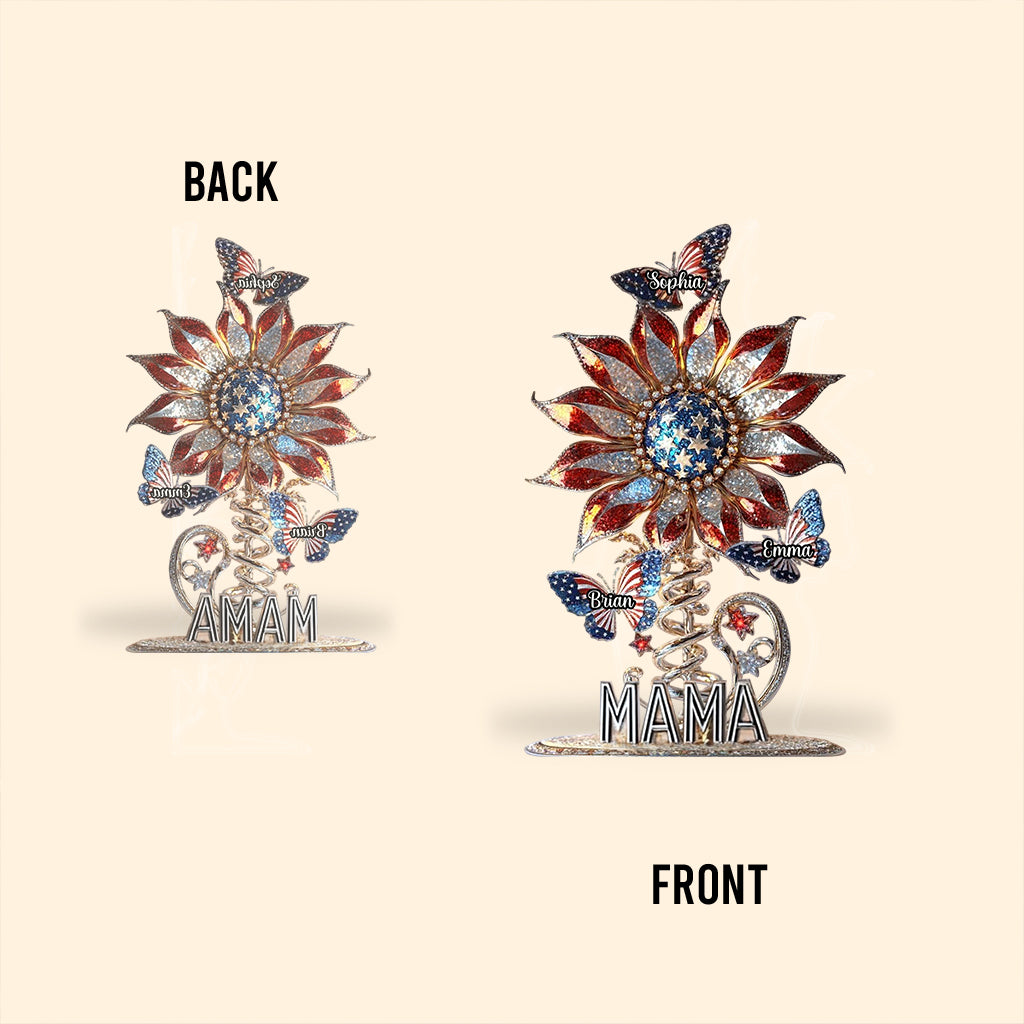 Meilleure maman du monde - Plaque acrylique personnalisée « Mère » en forme de carte de vœux