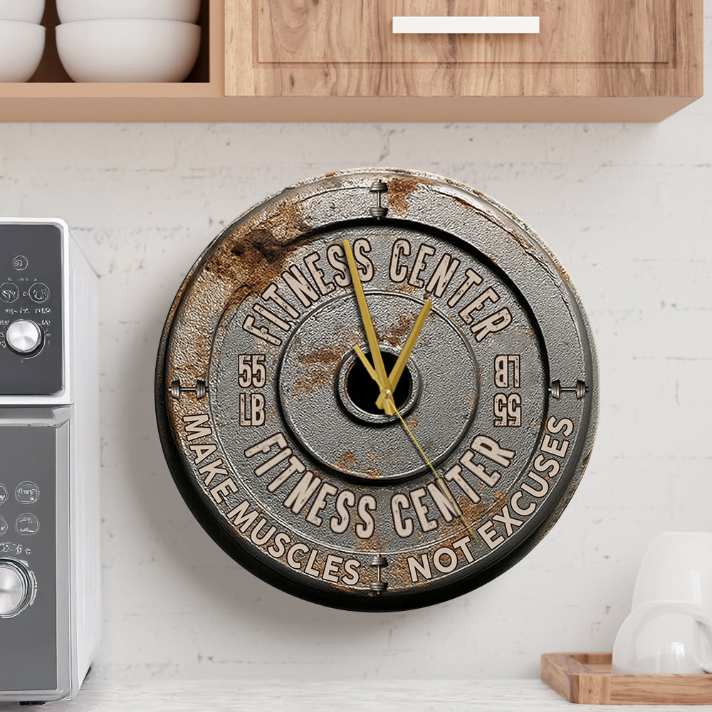 Pas de douleur, pas de gain - Horloge murale de fitness personnalisée