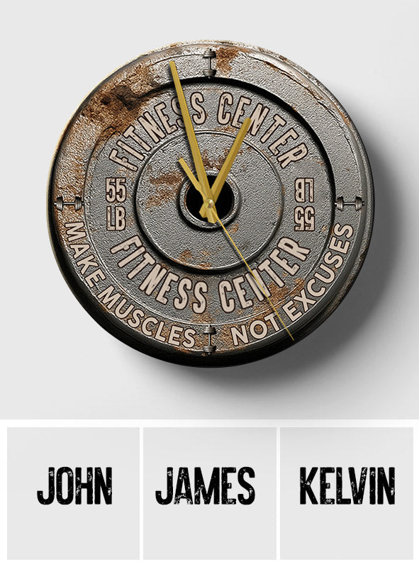 Pas de douleur, pas de gain - Horloge murale de fitness personnalisée