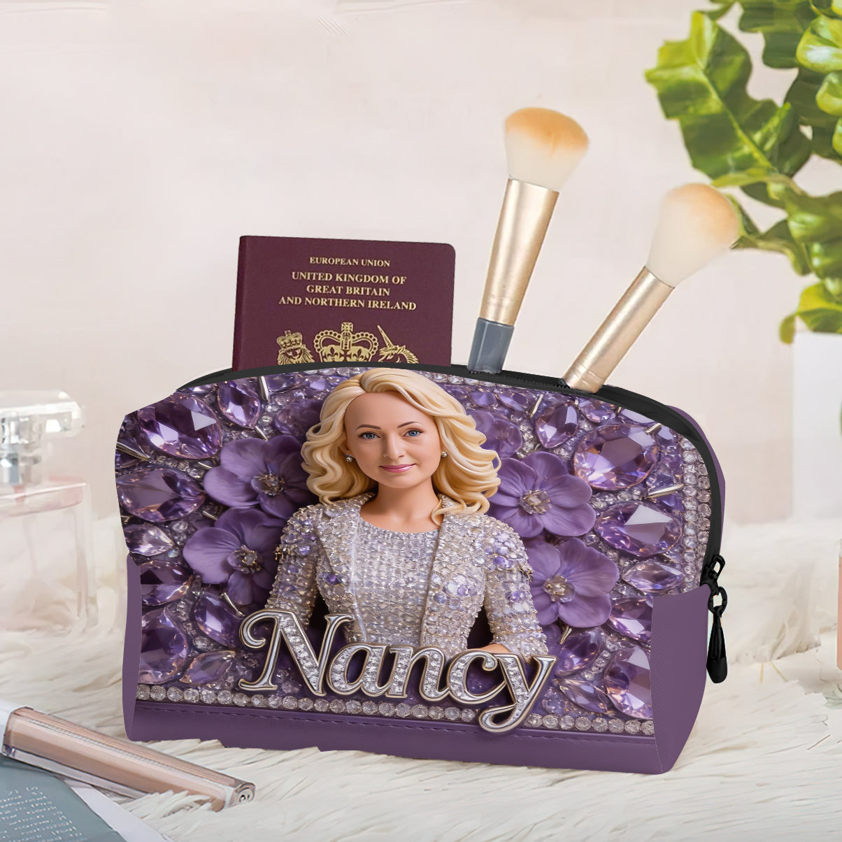 Tout Photo, Fleur - Trousse de Maquillage Personnalisée Amour de Soi