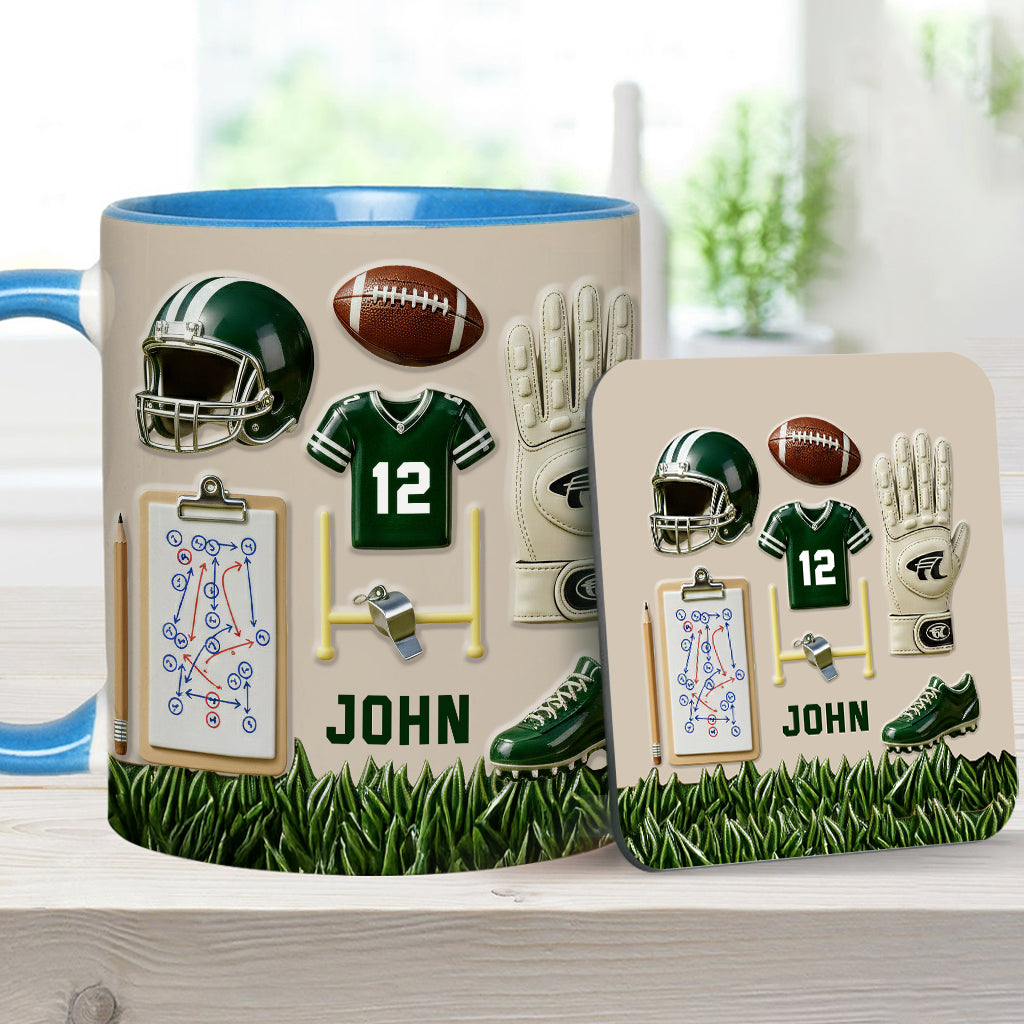 Aimez-vous le football ? Mug et sous-verre personnalisés sur le thème du football
