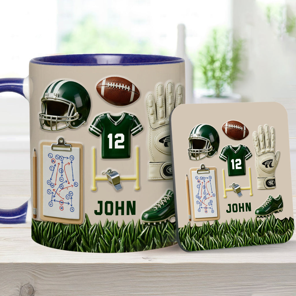 Aimez-vous le football ? Mug et sous-verre personnalisés sur le thème du football