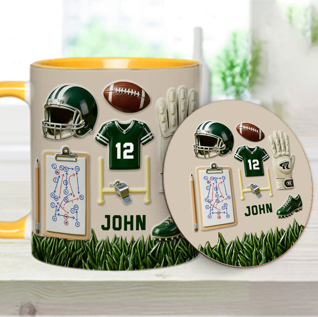 Aimez-vous le football ? Mug et sous-verre personnalisés sur le thème du football