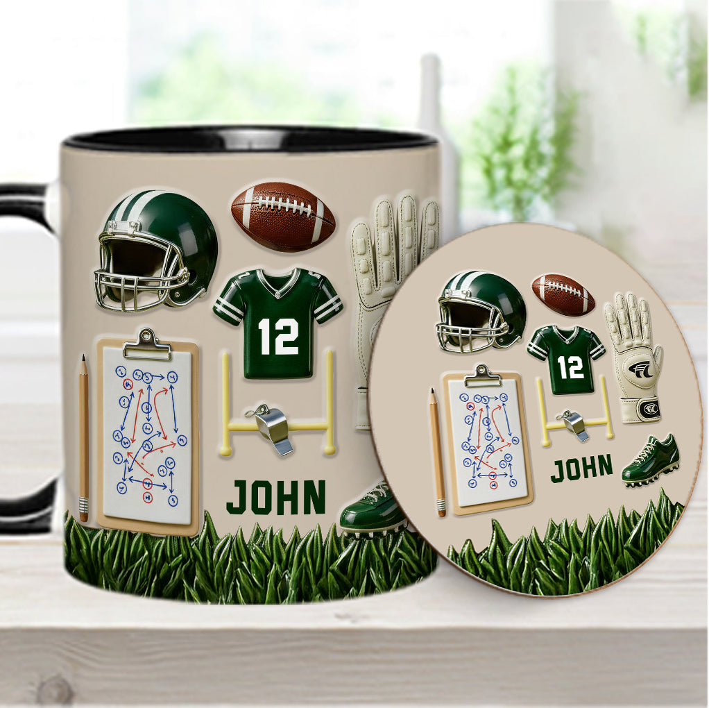 Aimez-vous le football ? Mug et sous-verre personnalisés sur le thème du football