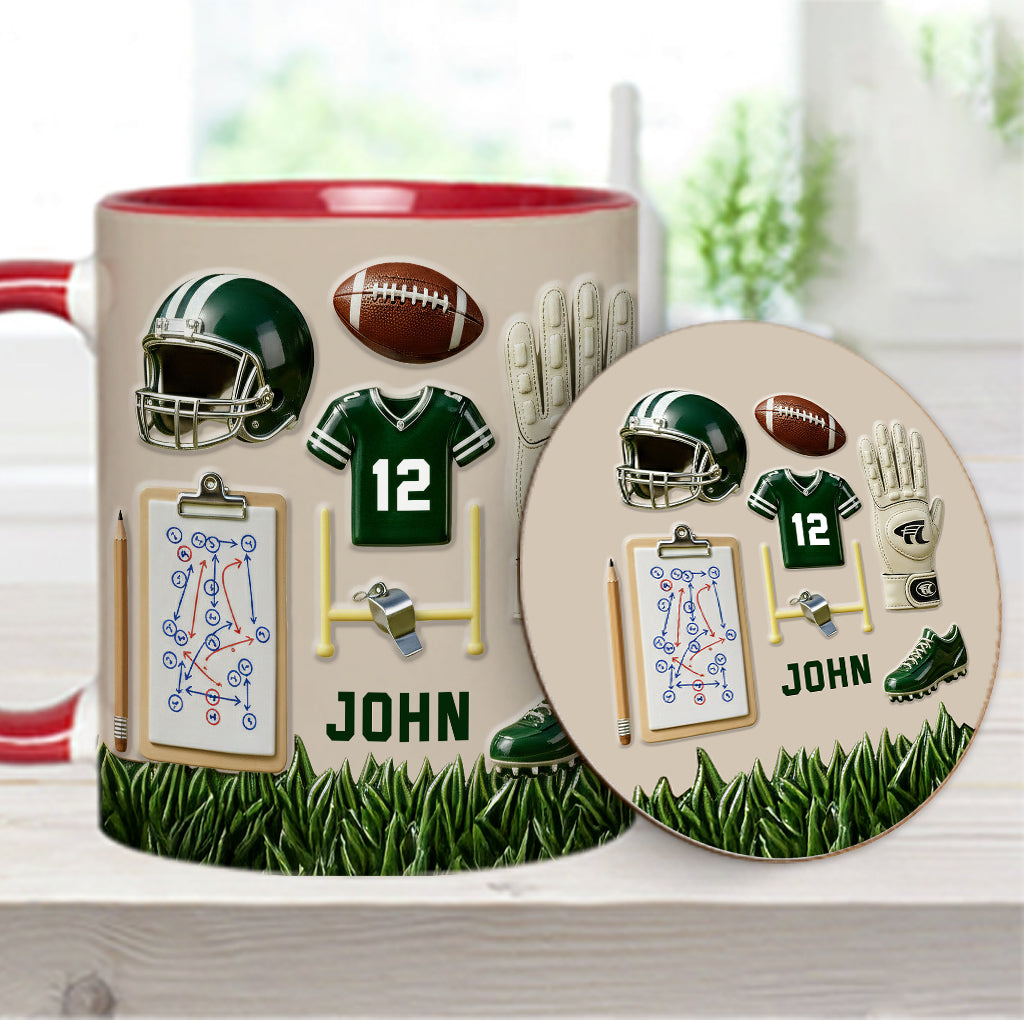 Aimez-vous le football ? Mug et sous-verre personnalisés sur le thème du football