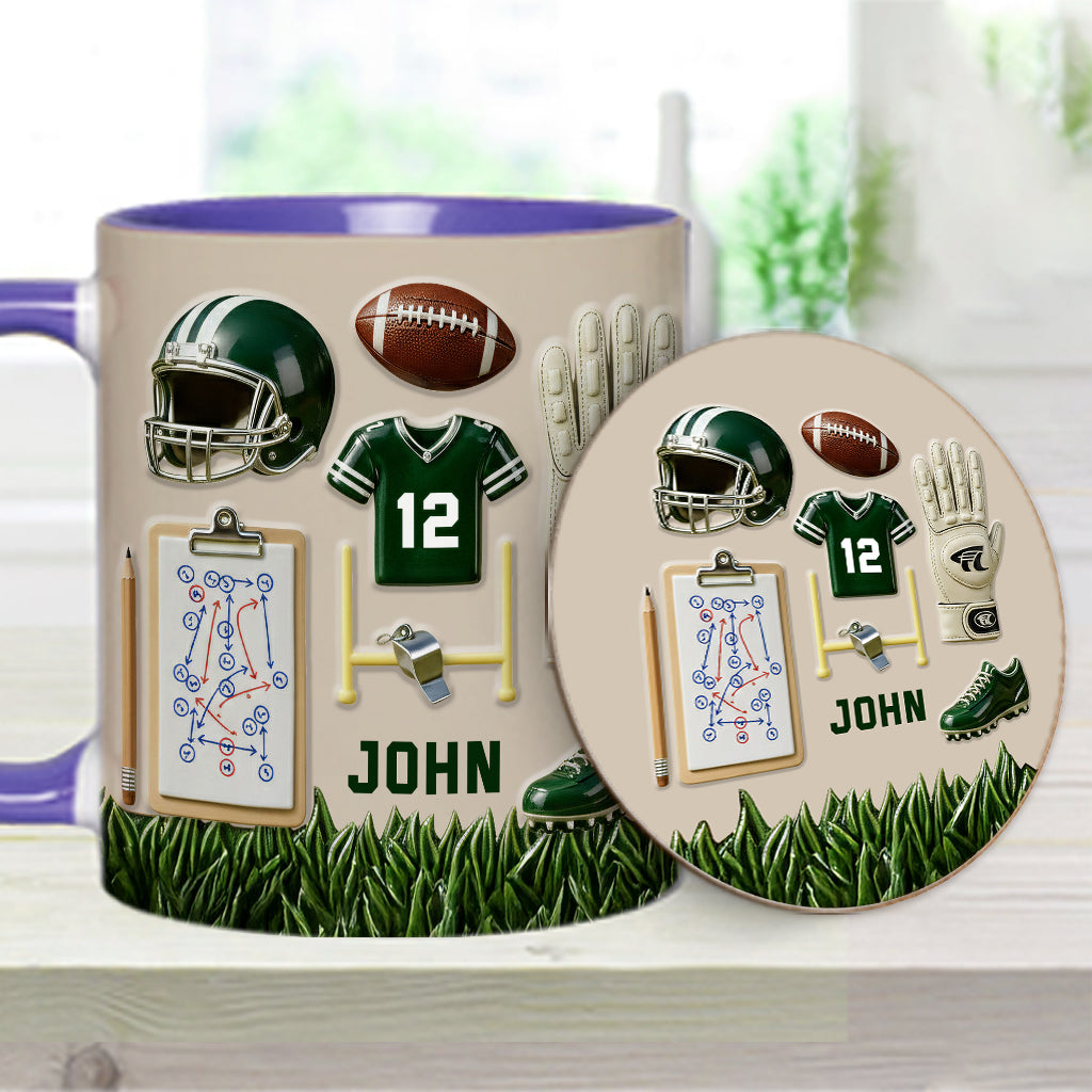 Aimez-vous le football ? Mug et sous-verre personnalisés sur le thème du football