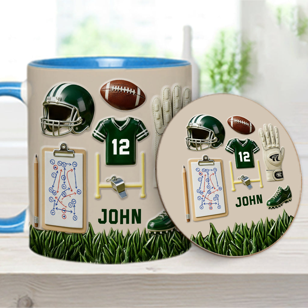 Aimez-vous le football ? Mug et sous-verre personnalisés sur le thème du football
