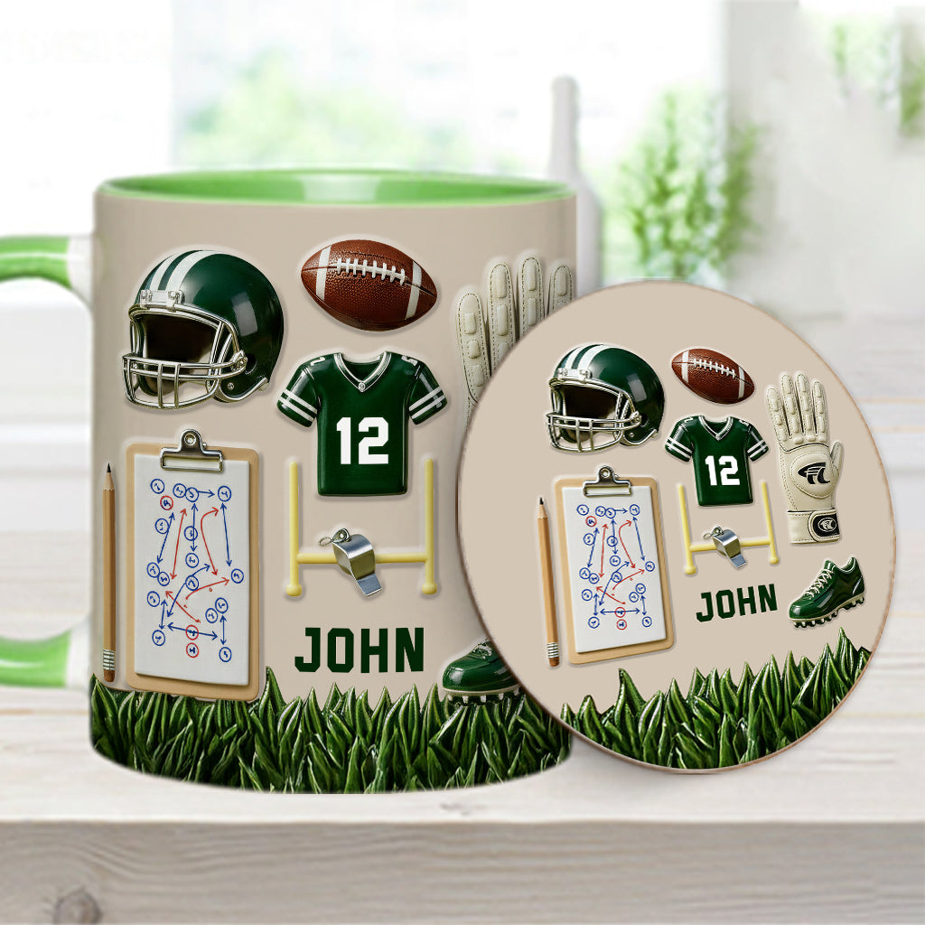 Aimez-vous le football ? Mug et sous-verre personnalisés sur le thème du football