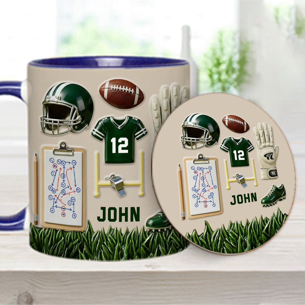 Aimez-vous le football ? Mug et sous-verre personnalisés sur le thème du football