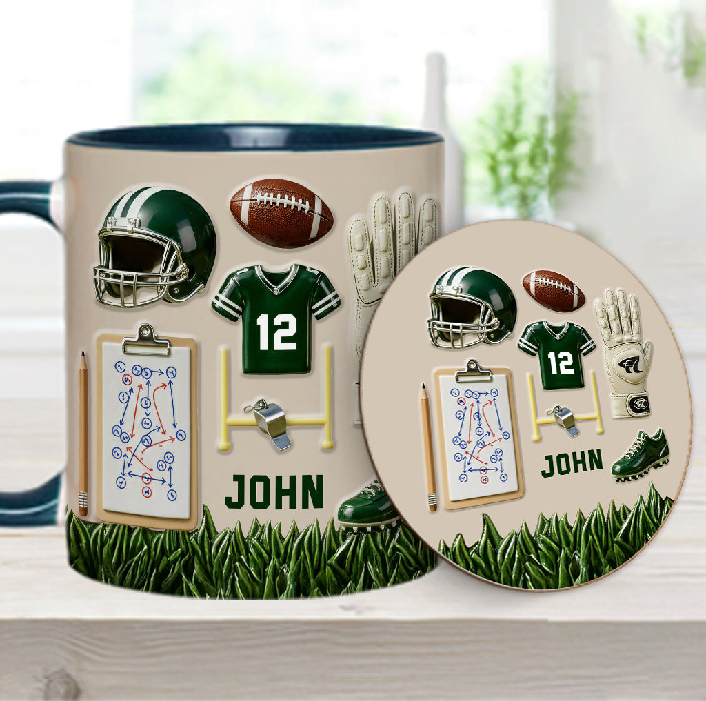 Aimez-vous le football ? Mug et sous-verre personnalisés sur le thème du football
