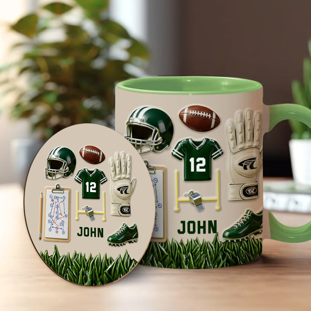 Aimez-vous le football ? Mug et sous-verre personnalisés sur le thème du football