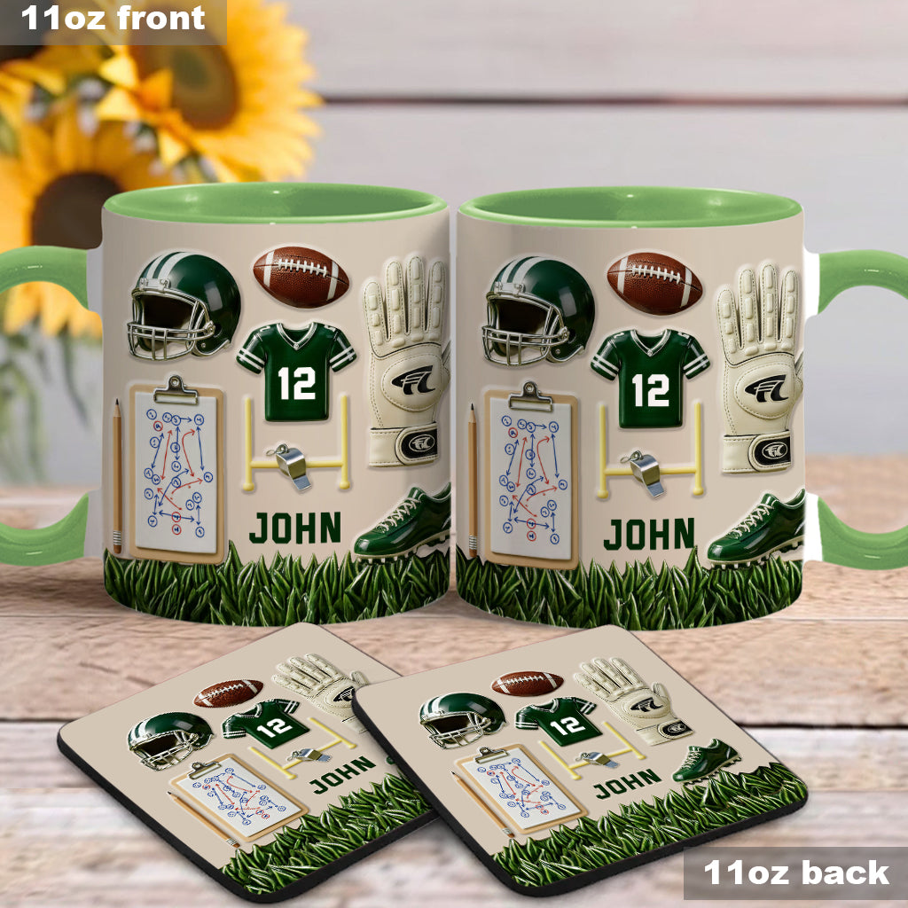 Aimez-vous le football ? Mug et sous-verre personnalisés sur le thème du football