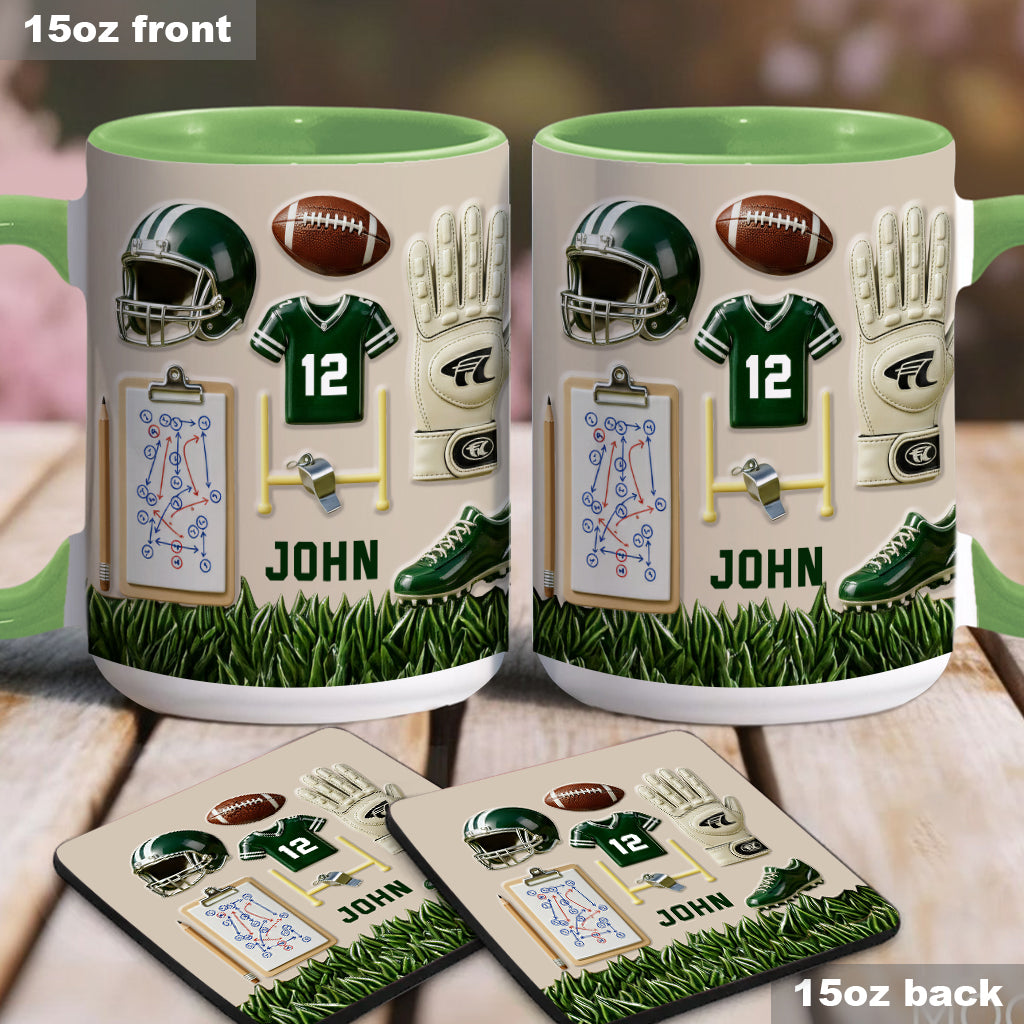 Aimez-vous le football ? Mug et sous-verre personnalisés sur le thème du football