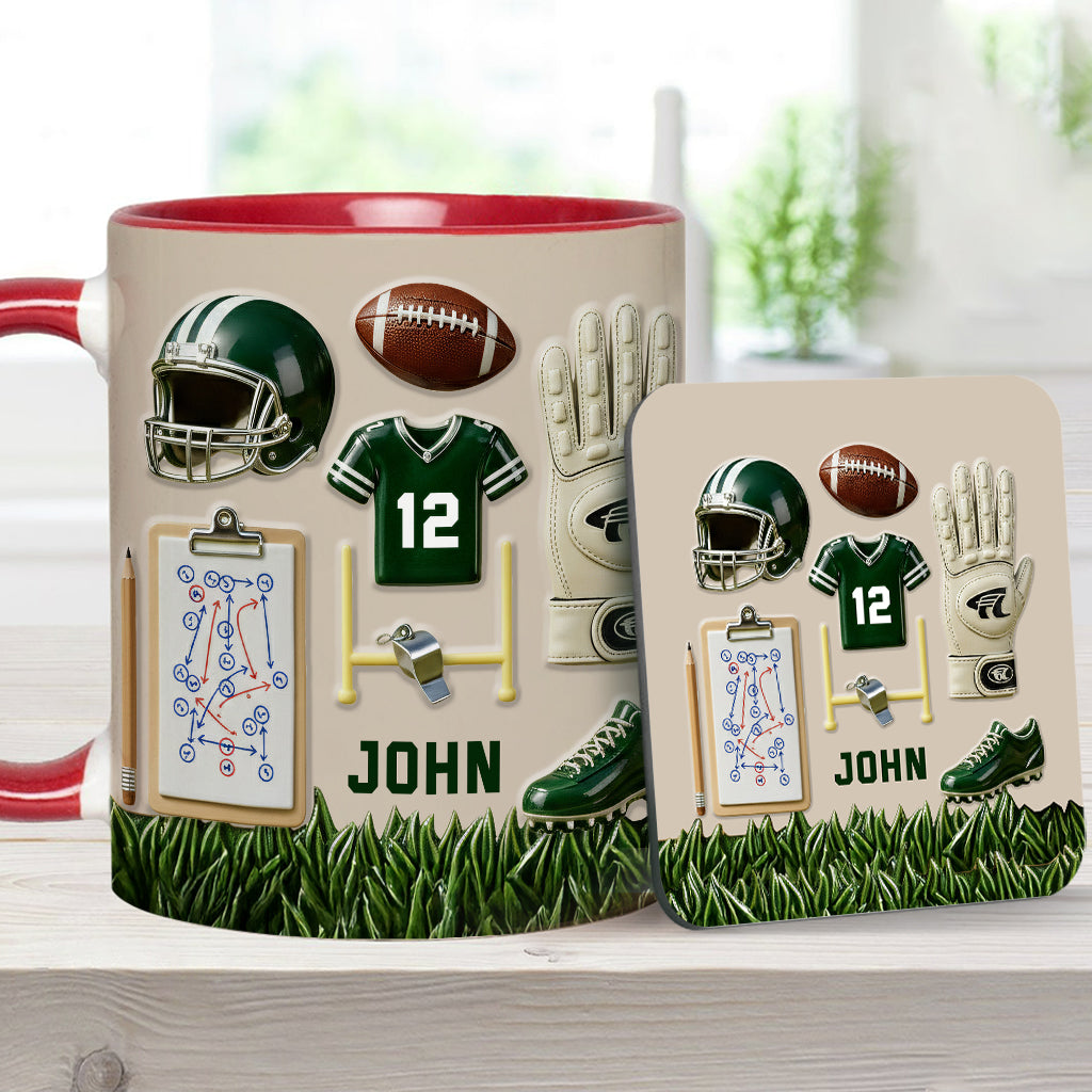Aimez-vous le football ? Mug et sous-verre personnalisés sur le thème du football