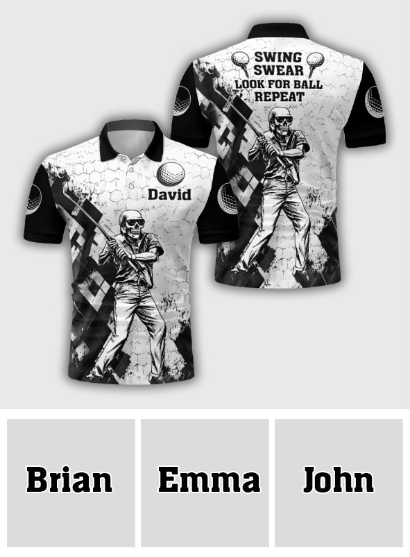 Recherchez les balles - Polo de golf personnalisé