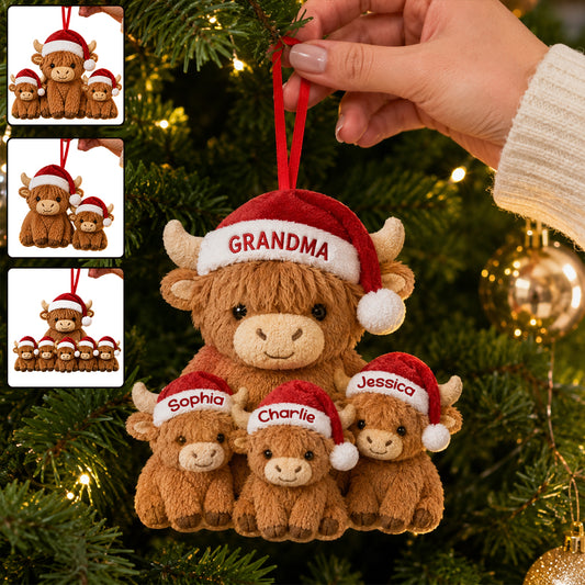 Meilleur Cadeau de Noël pour Mamie - Ornement en Peluche Personnalisé
