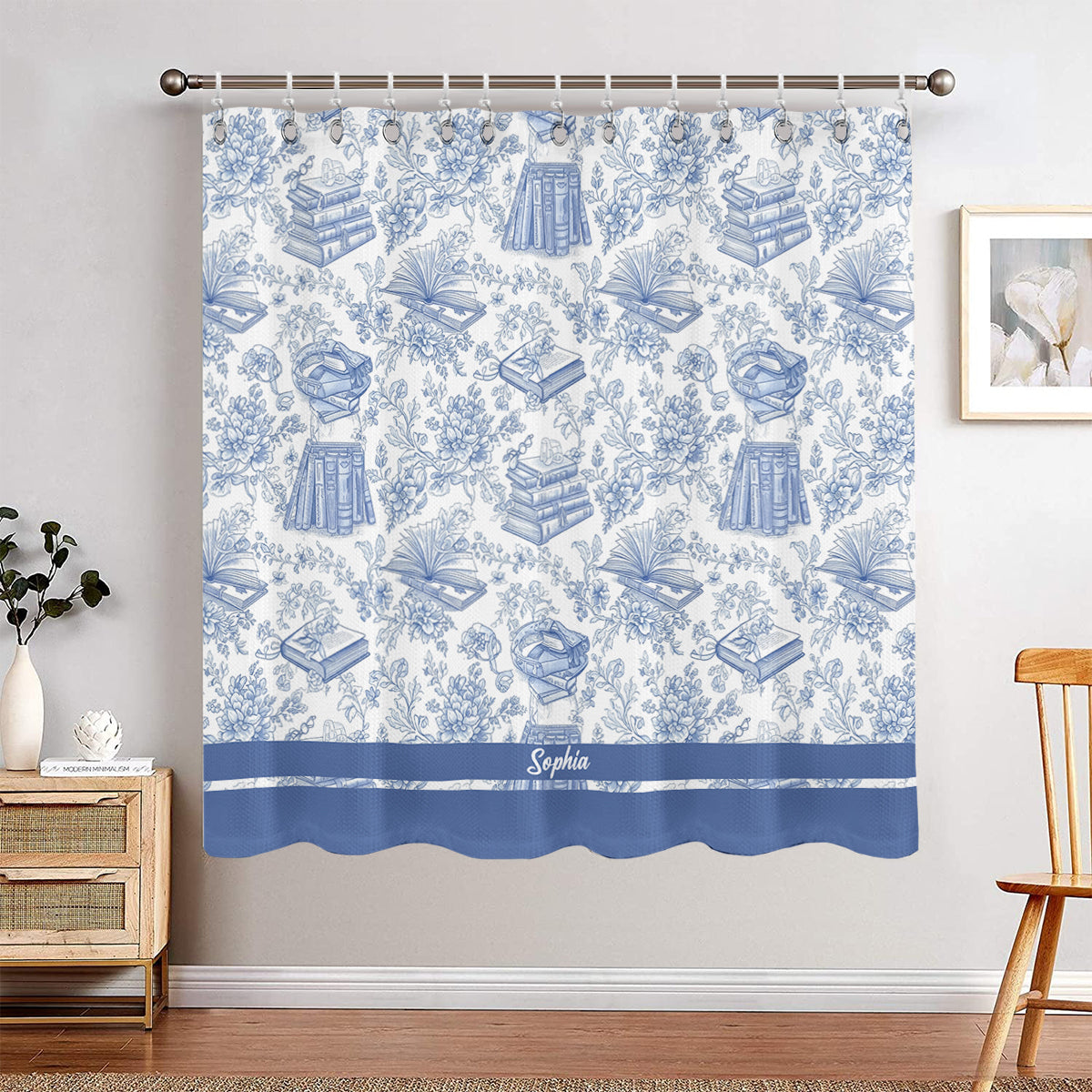 Toile de Jouy Chinoiserie Book - Ensemble de rideaux occultants personnalisés