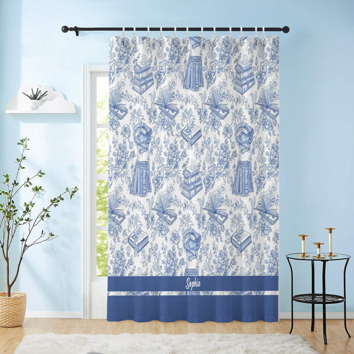 Toile de Jouy Chinoiserie Book - Ensemble de rideaux occultants personnalisés