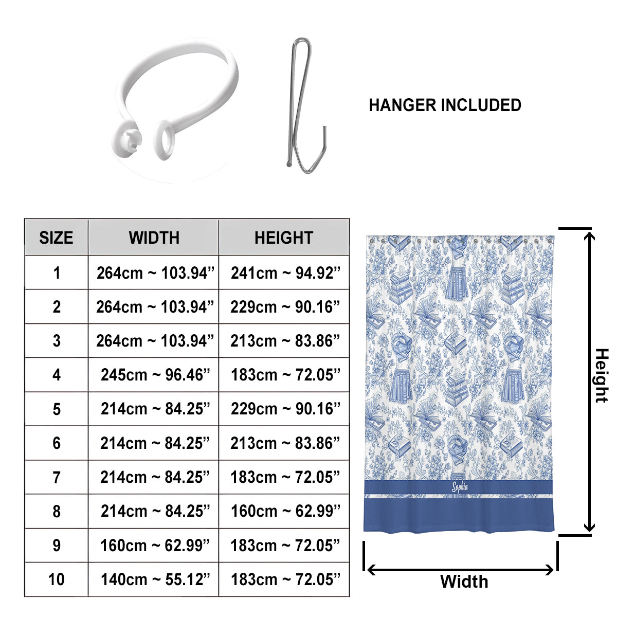 Toile de Jouy Chinoiserie Book - Ensemble de rideaux occultants personnalisés