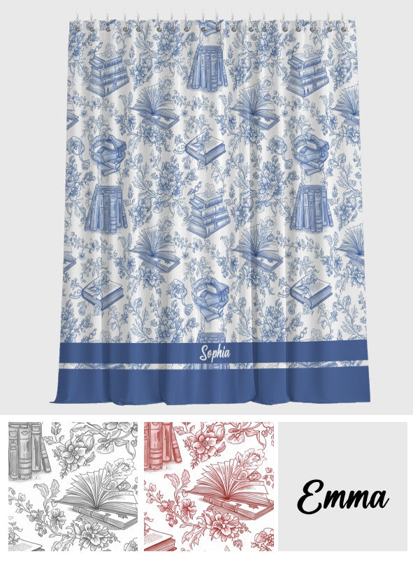 Toile de Jouy Chinoiserie Book - Ensemble de rideaux occultants personnalisés