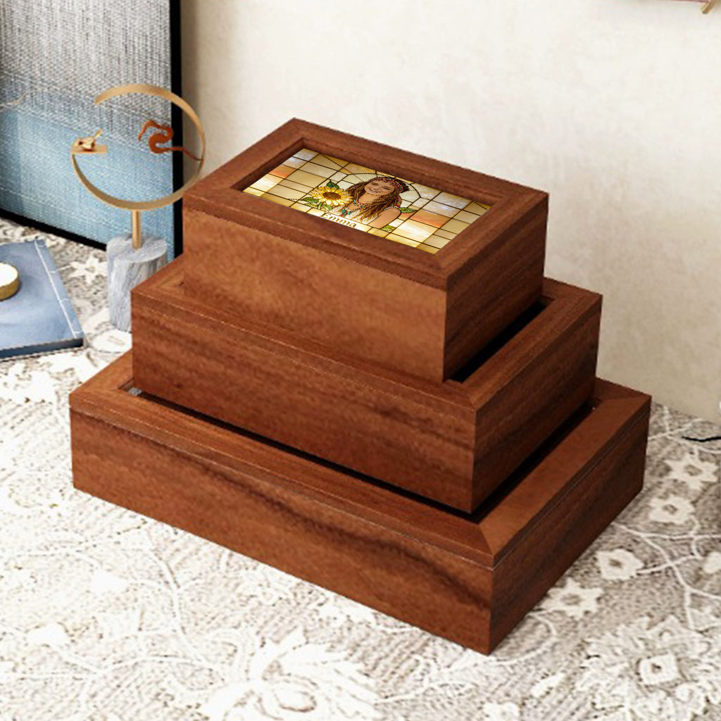 Fleur de naissance et prénom personnalisés - Coffret en bois personnalisé pour s'aimer soi-même