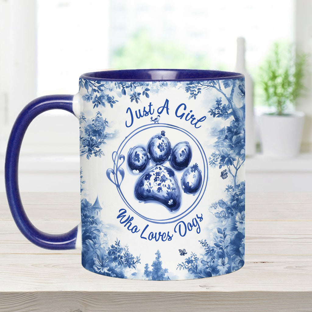 Just A Girl Who Loves Dogs - Personalized Dog Accent Mug