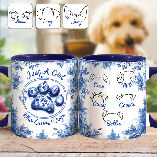 Just A Girl Who Loves Dogs - Personalized Dog Accent Mug