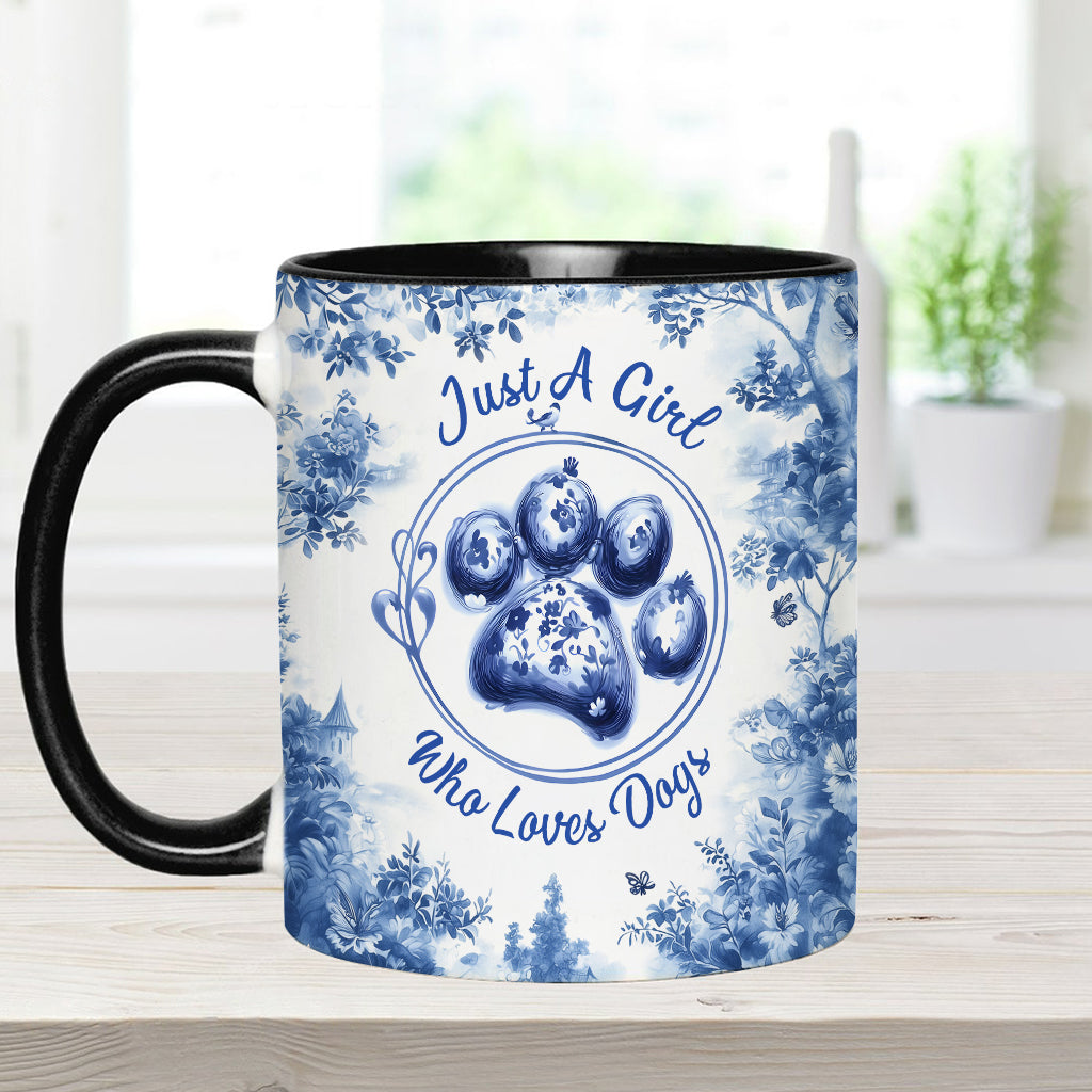 Just A Girl Who Loves Dogs - Personalized Dog Accent Mug