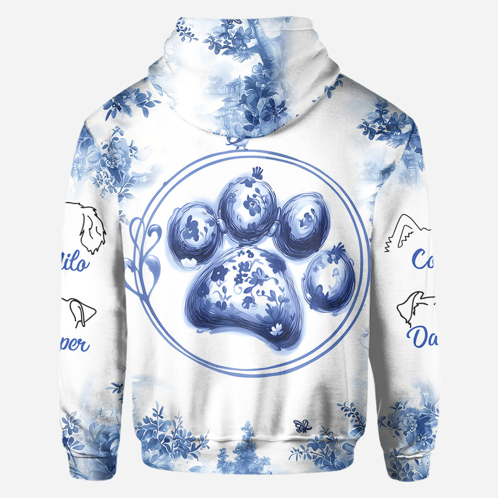 T-shirt personnalisé « Juste une fille qui aime les chiens » avec un motif de chien.