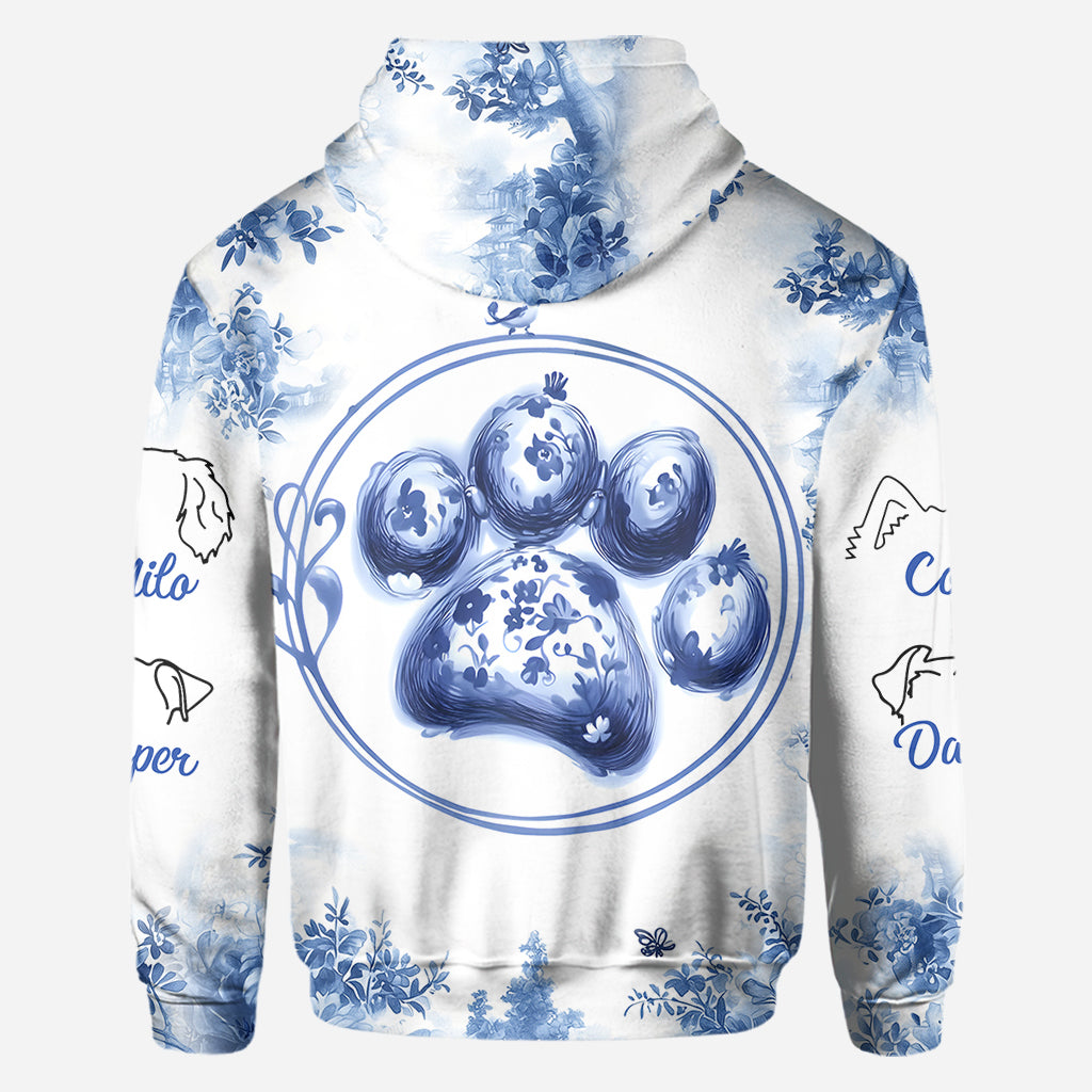 T-shirt personnalisé « Juste une fille qui aime les chiens » avec un motif de chien.