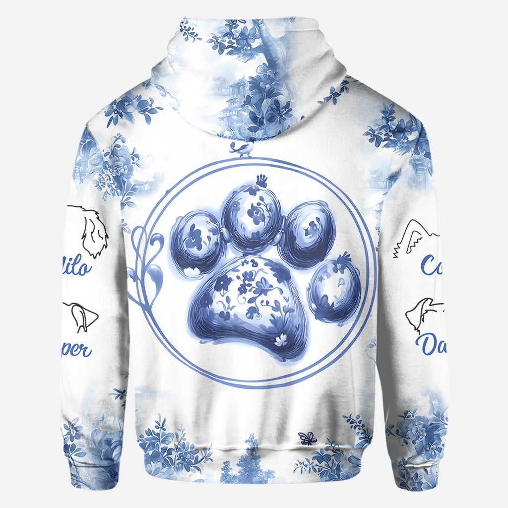 T-shirt personnalisé « Juste une fille qui aime les chiens » avec un motif de chien.