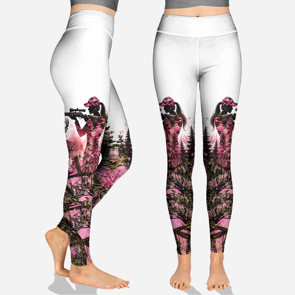 Pretty In Pink Dangerous In Camo - Personalized Hunting Hoodie and Leggings