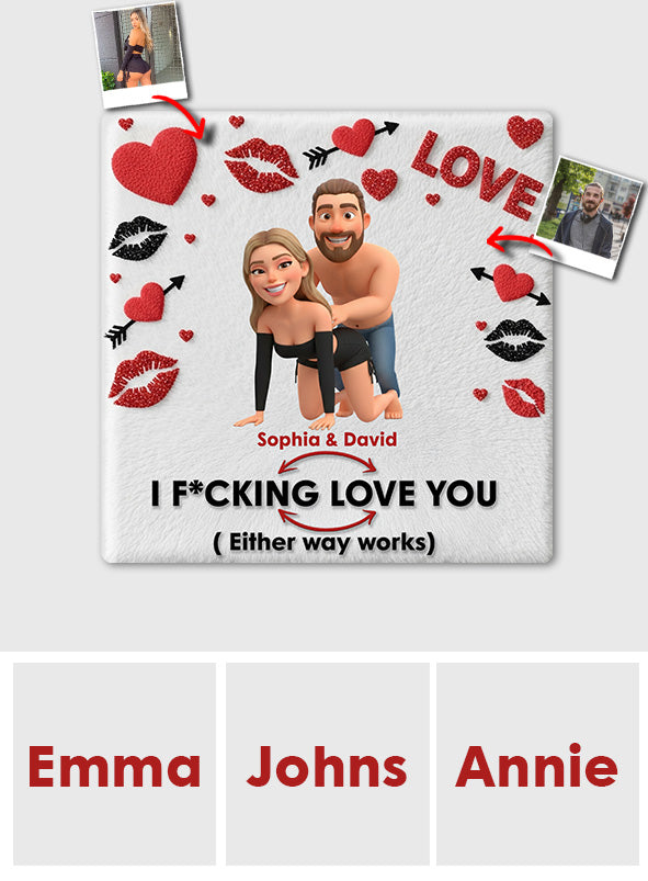 Si je t'aime de toute façon, ça marche - Tapis touffeté antidérapant personnalisé pour couple
