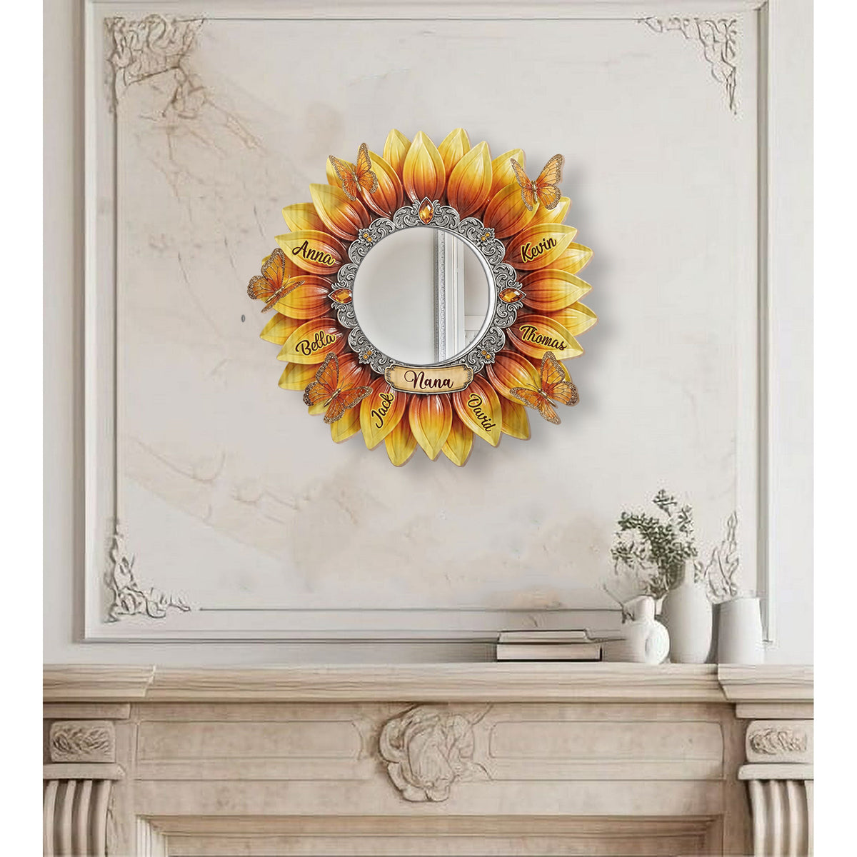 Meilleure grand-mère du monde - Miroir mural personnalisé pour grand-mère