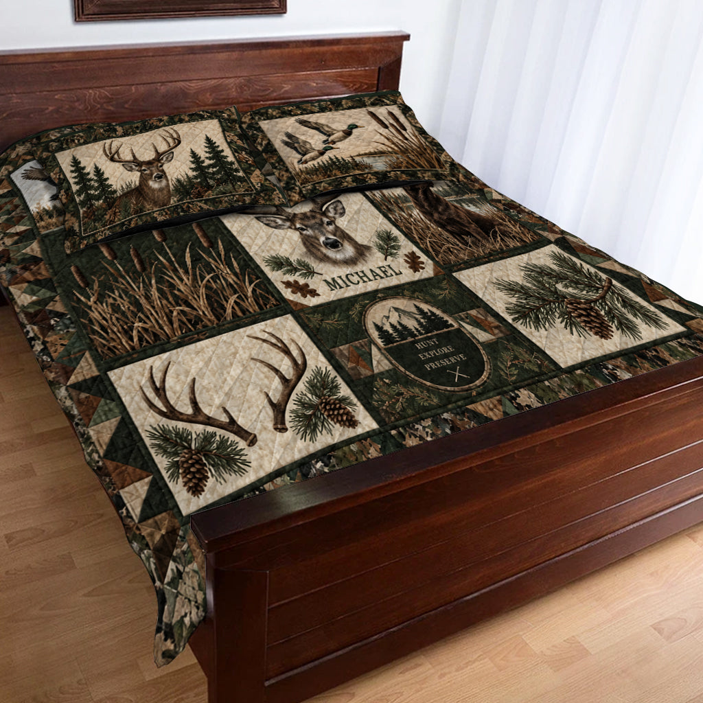 Love Hunting - Personalized Hunting Quilt Set