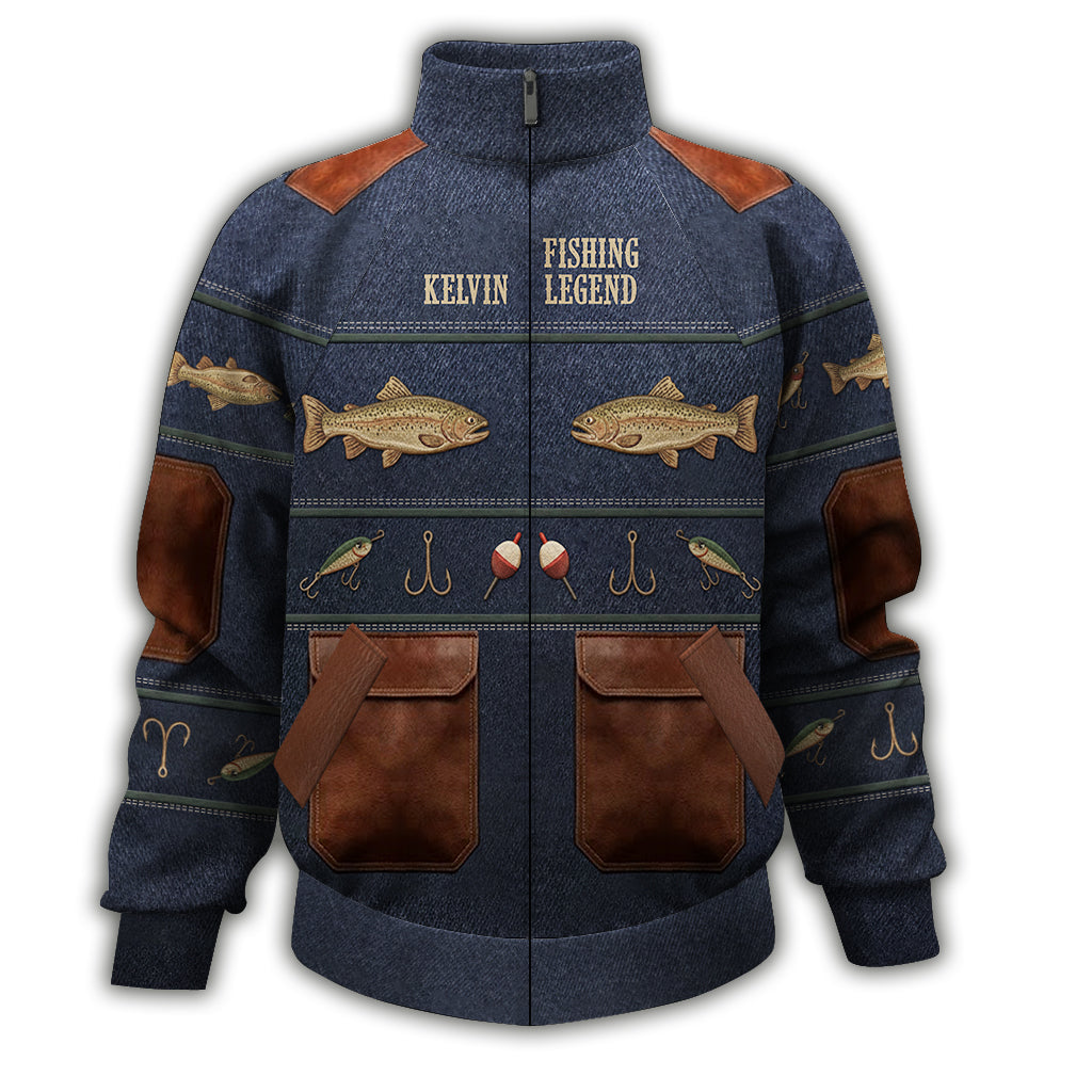 Fishing Legend - Personalized Fishing Zip Jacket