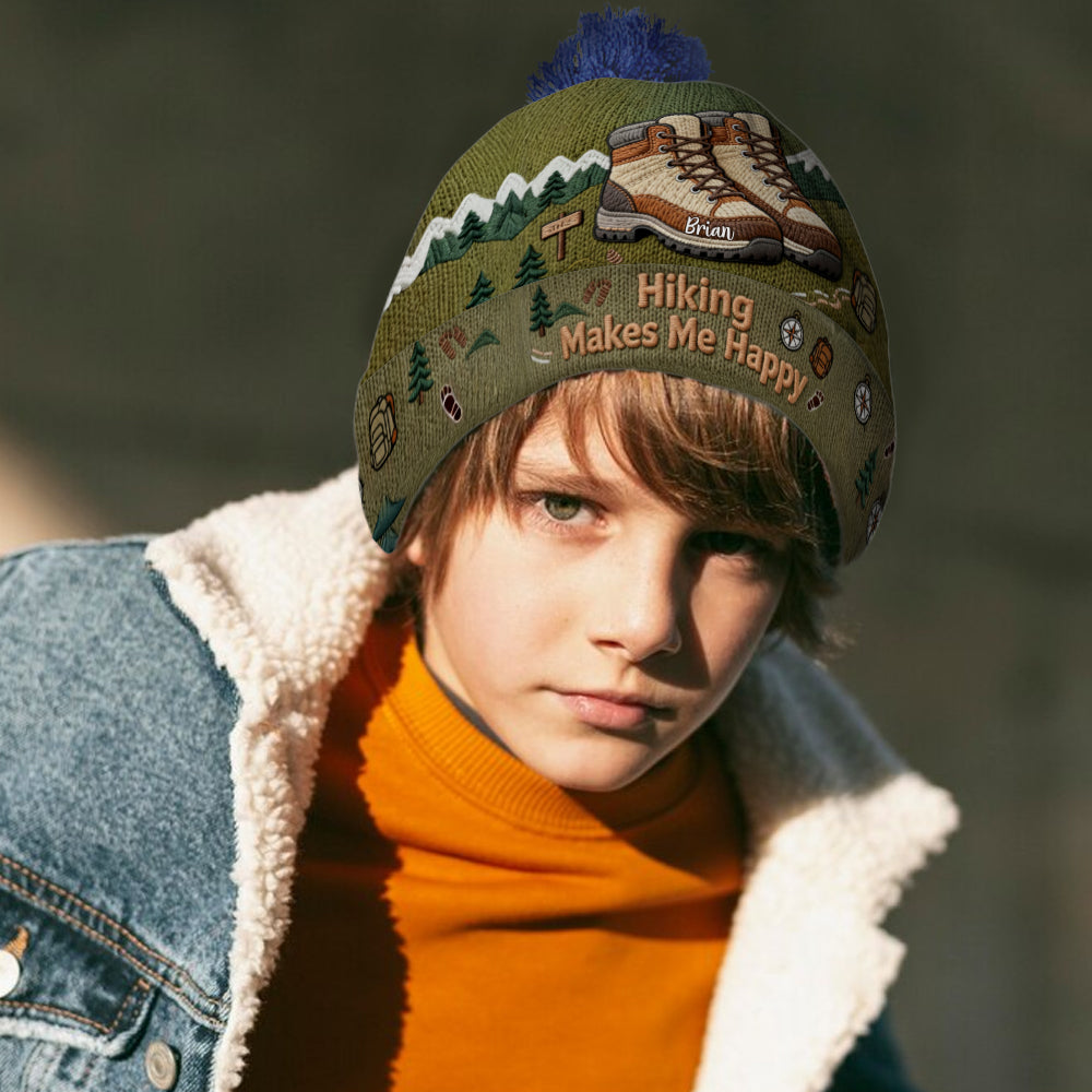 La randonnée me rend heureux - Bonnet de randonnée personnalisé