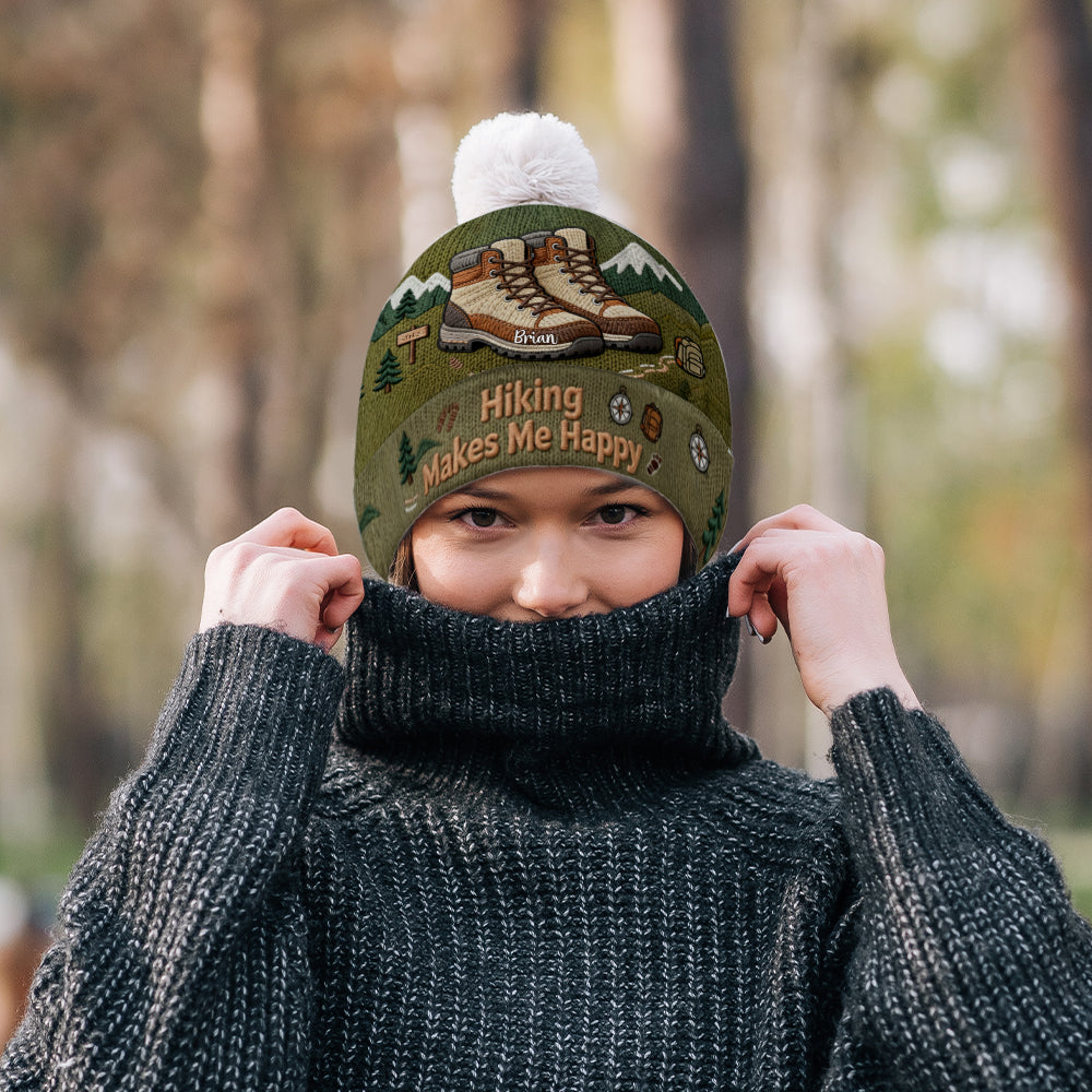La randonnée me rend heureux - Bonnet de randonnée personnalisé