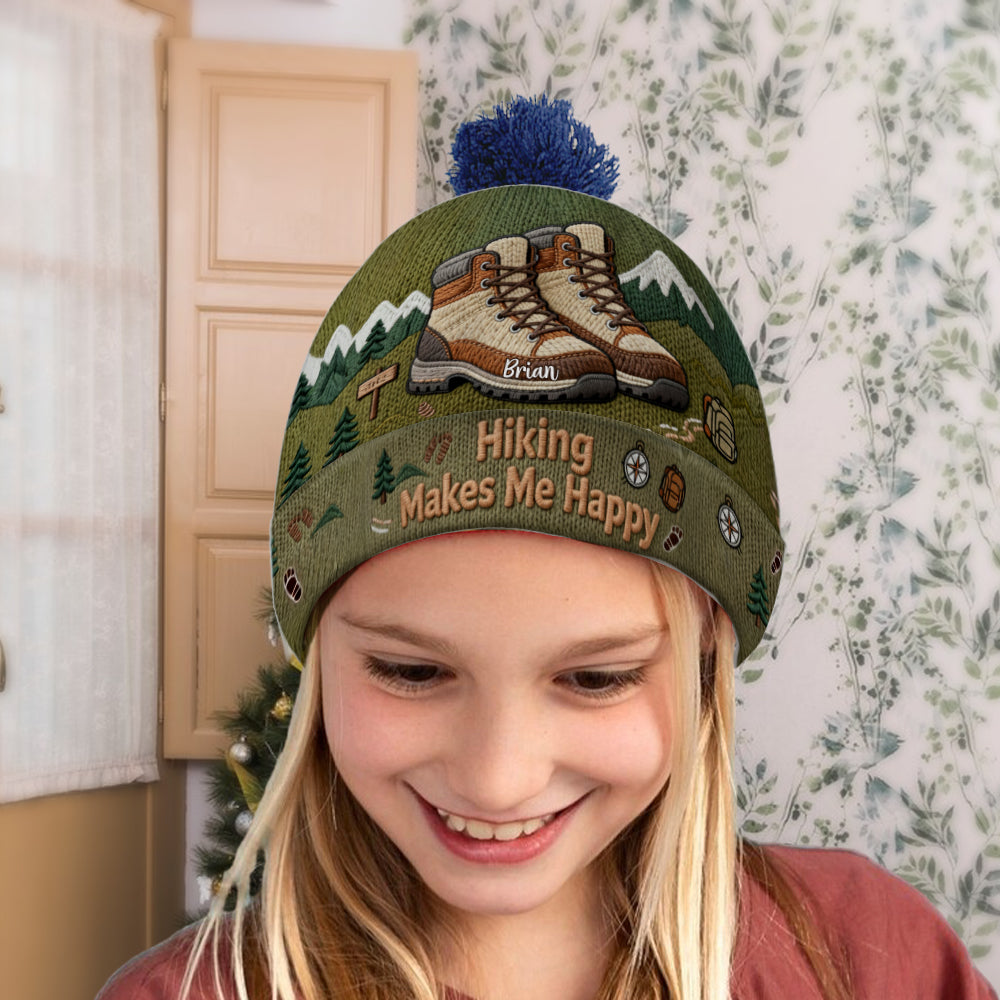La randonnée me rend heureux - Bonnet de randonnée personnalisé