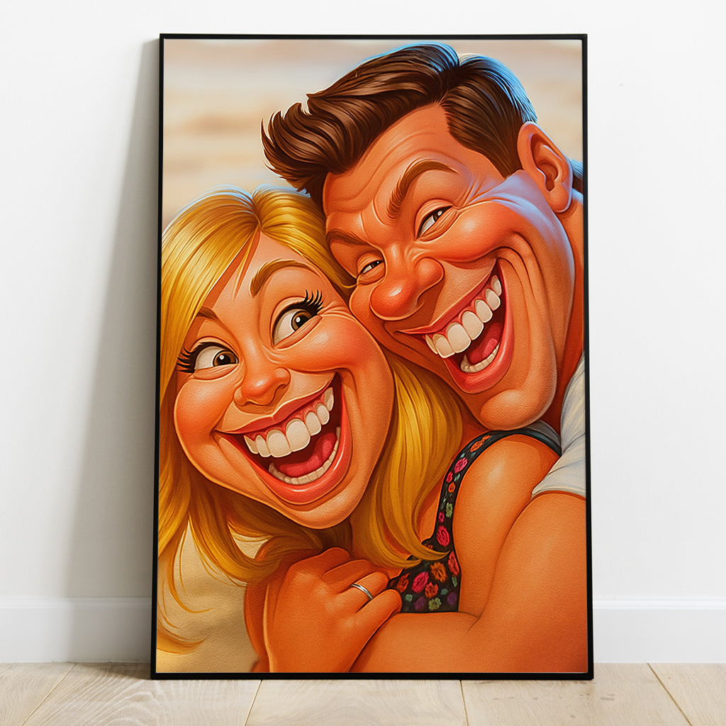 Funny Gift Cartoonish Exaggerated Mascot Style - Personalized Canvas And Poster